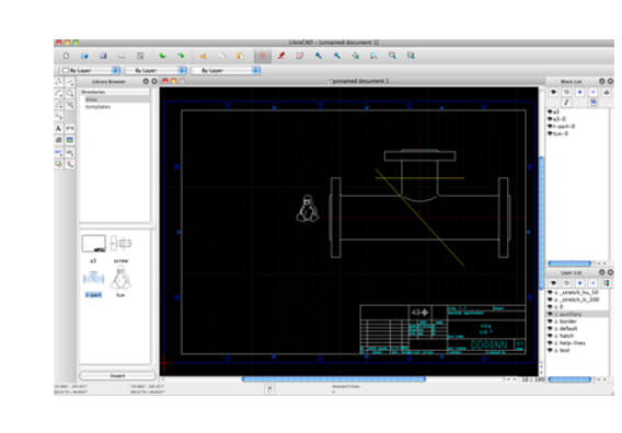 LibreCAD 스크린샷 1